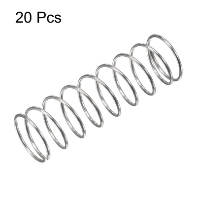 Harfington Uxcell 304 Stainless Steel Material Round Compression Spring Load Capacity Silver for Electronics