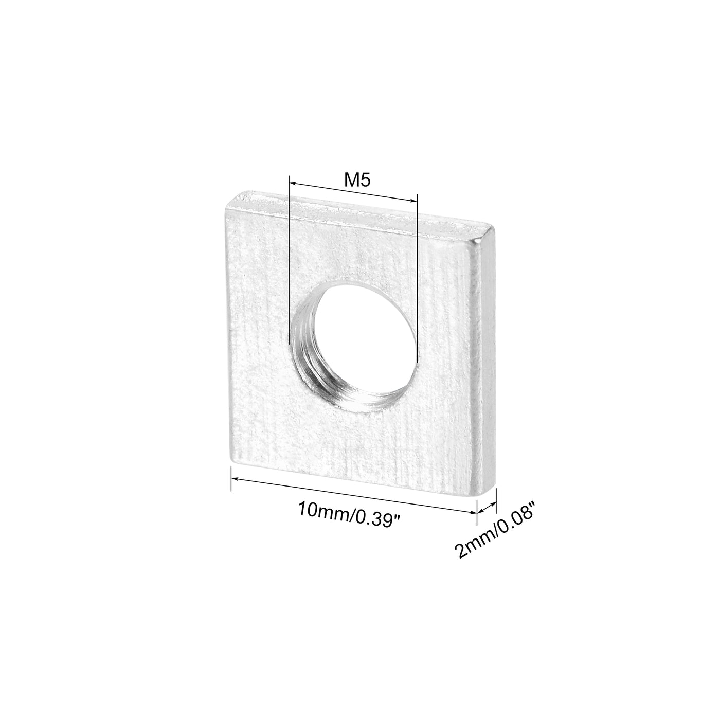 Harfington Square Nuts Bolts Zinc-Plated Metric Coarse Thread Assortment Kit