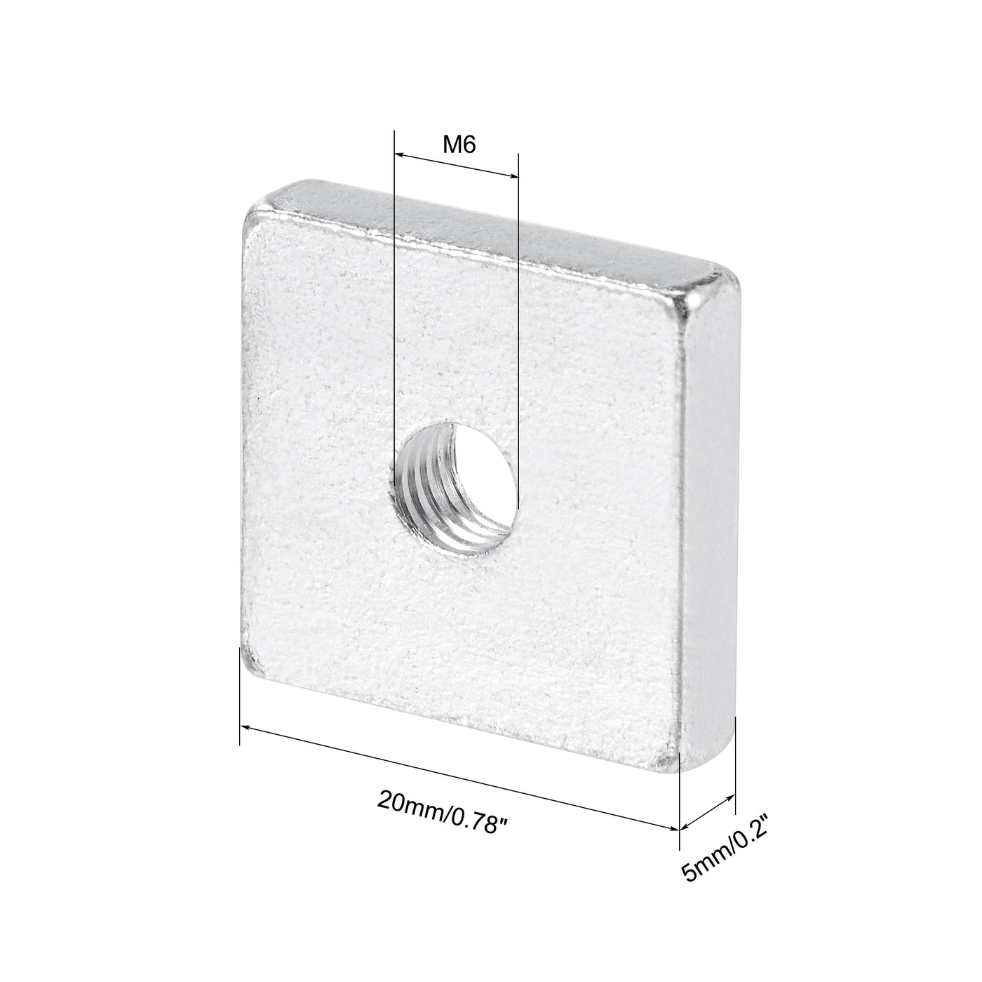 Harfington Square Nuts Bolts Zinc-Plated Metric Coarse Thread Assortment Kit