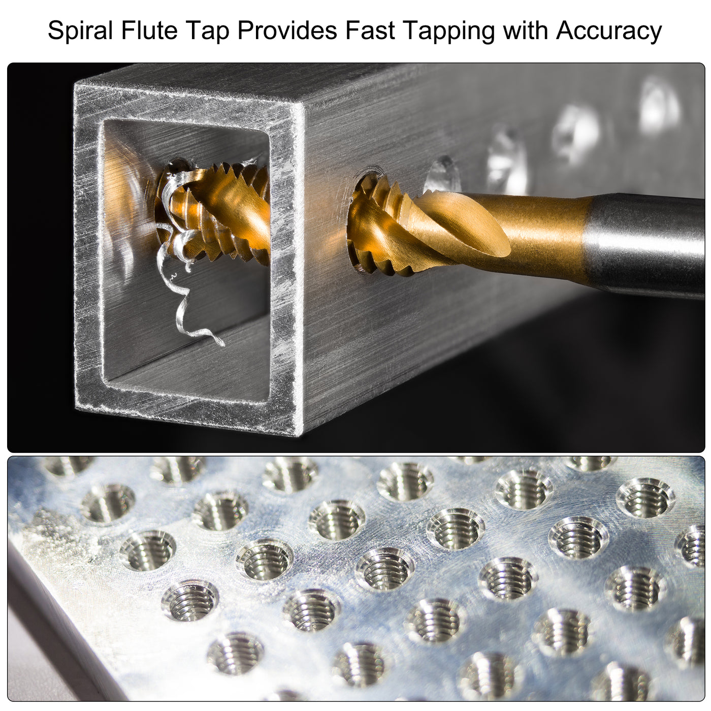 Harfington M3-M8 HSS Hand Screw Thread Metric Plug Tap Set