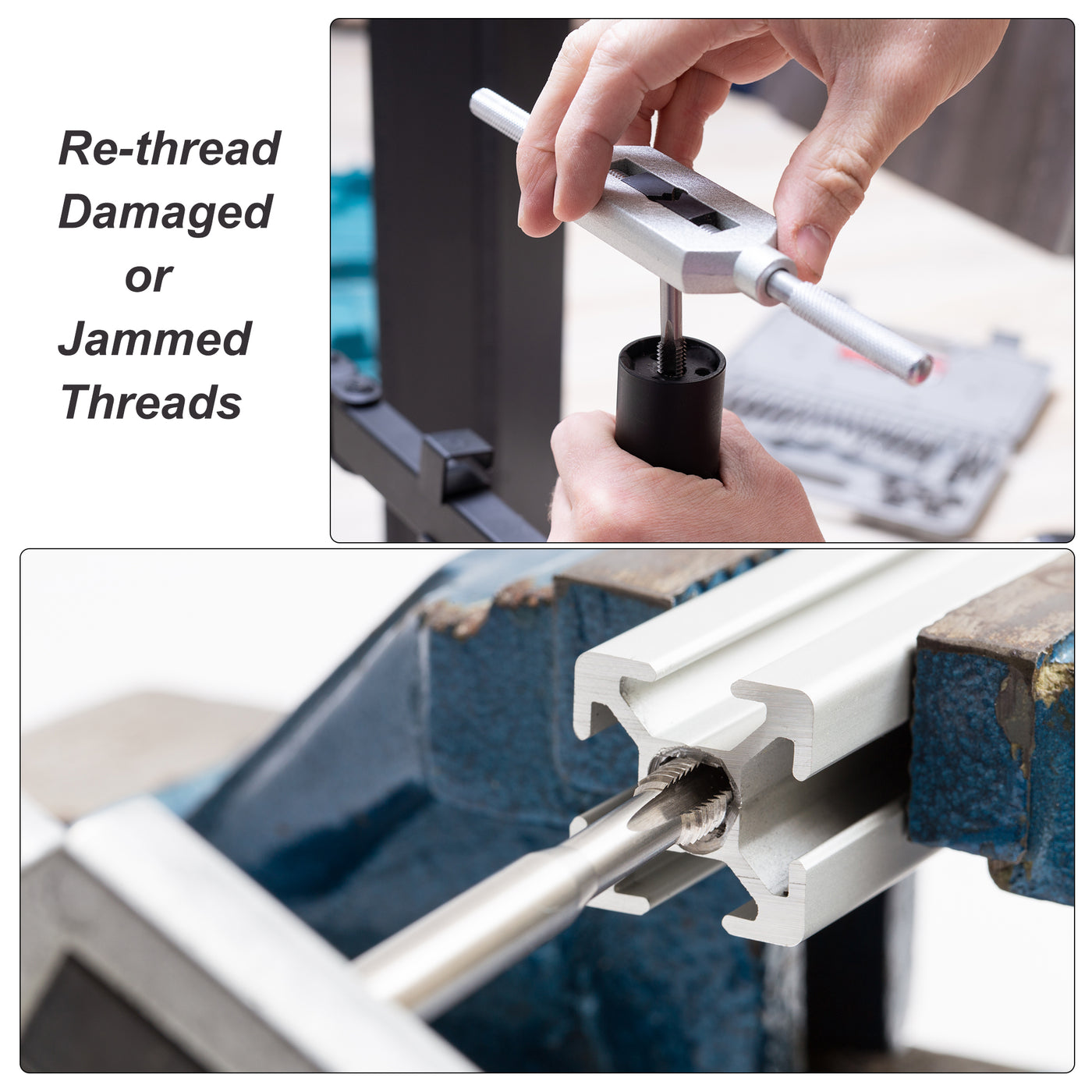 Harfington M3-M8 HSS Hand Screw Thread Metric Plug Tap Set