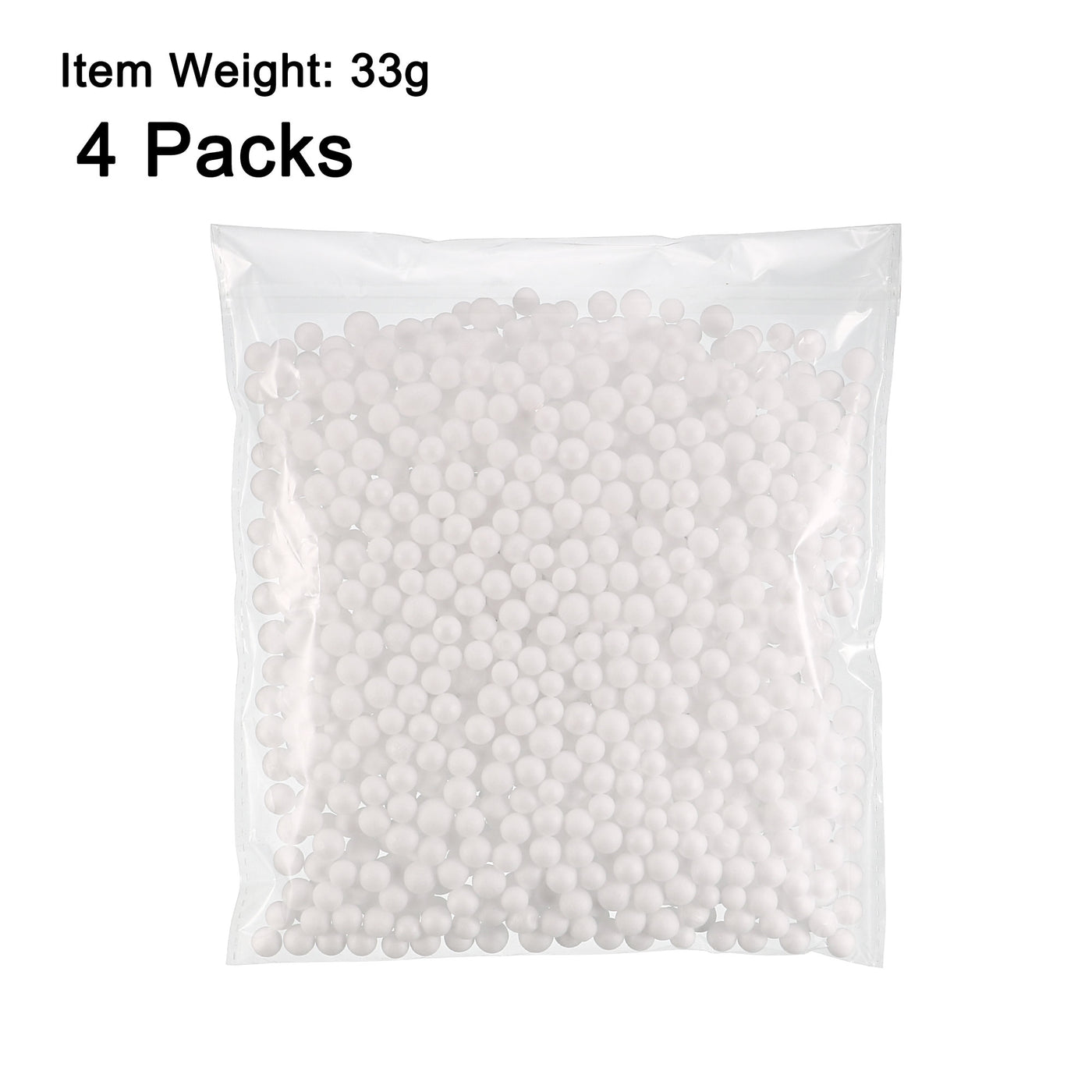 Harfington Polystyrene Foam Ball Beads Round for DIY Crafts, Party Decorations, Fillings of Vase Pillow