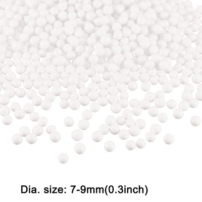 Harfington Polystyrene Foam Ball Beads Round for DIY Crafts, Party Decorations, Fillings of Vase Pillow