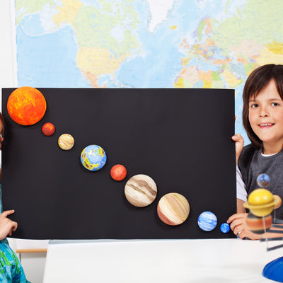 Harfington 148Pcs 6 Size White Polystyrene Foam Solid Balls for Crafts and Party Decorations