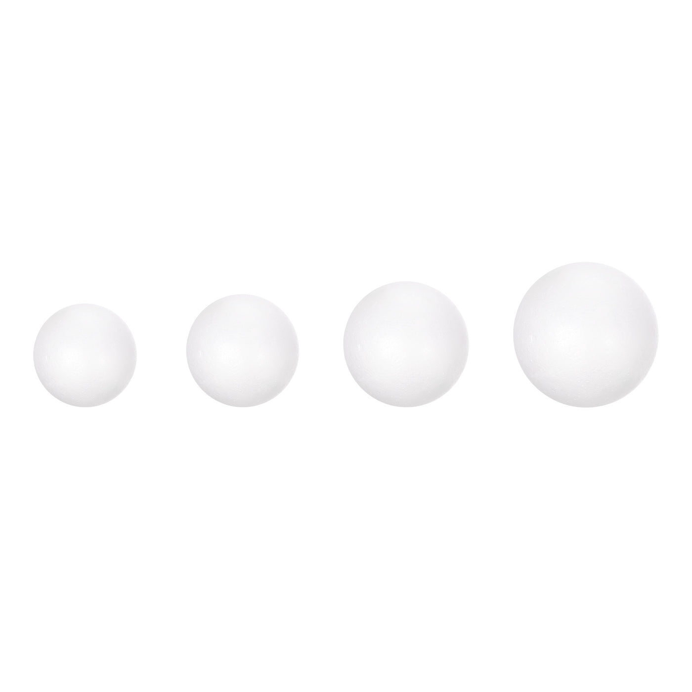 Harfington 140Pcs 4 Size White Polystyrene Foam Solid Balls for Crafts , Party Decorations