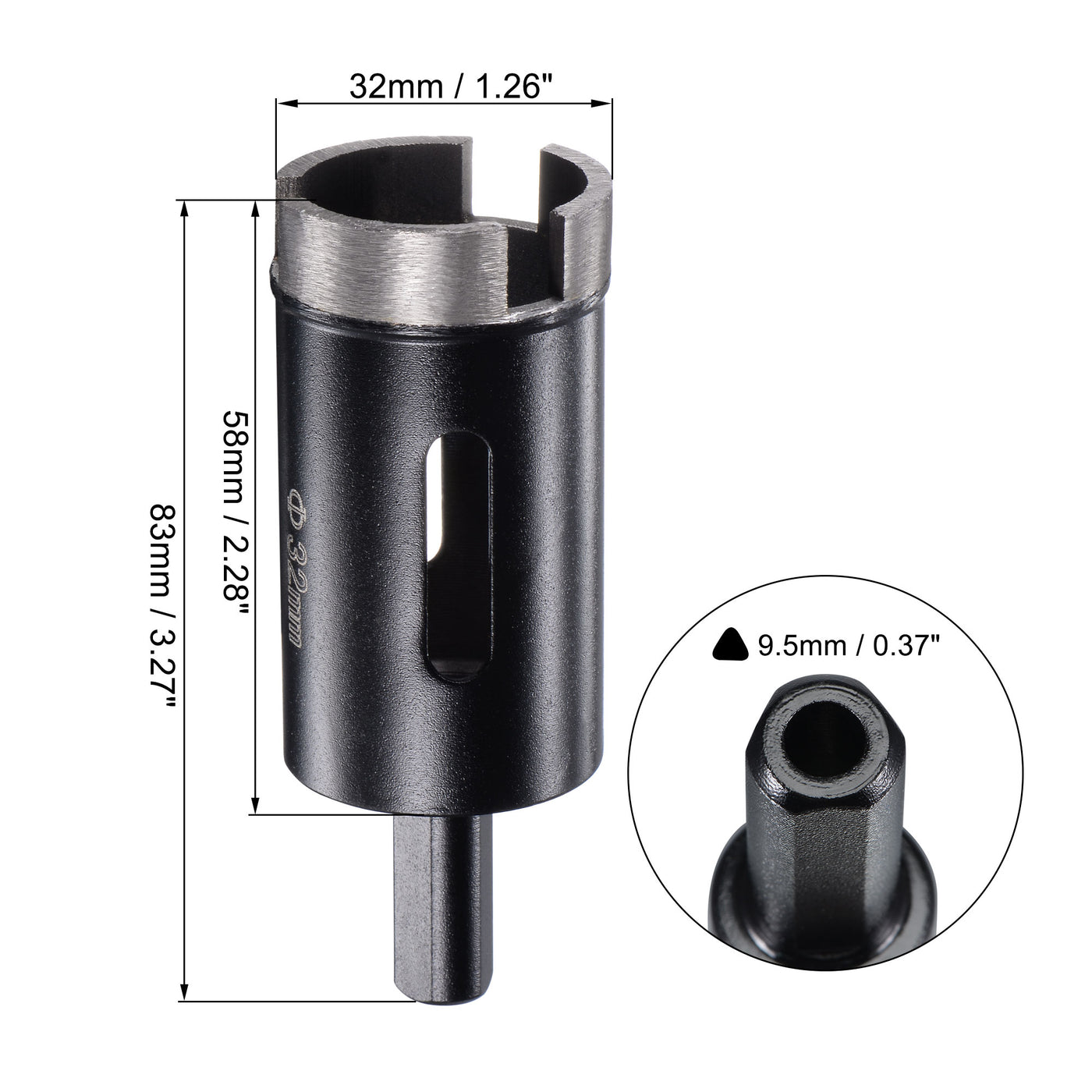 Harfington Diamond Core Drill Bits Dry or Wet for Concrete Brick Block Masonry