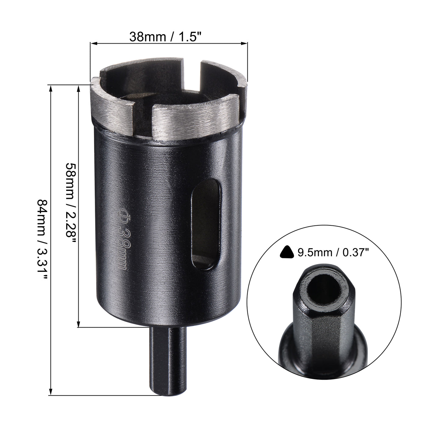 Harfington Diamond Core Drill Bits Dry or Wet for Concrete Brick Block Masonry