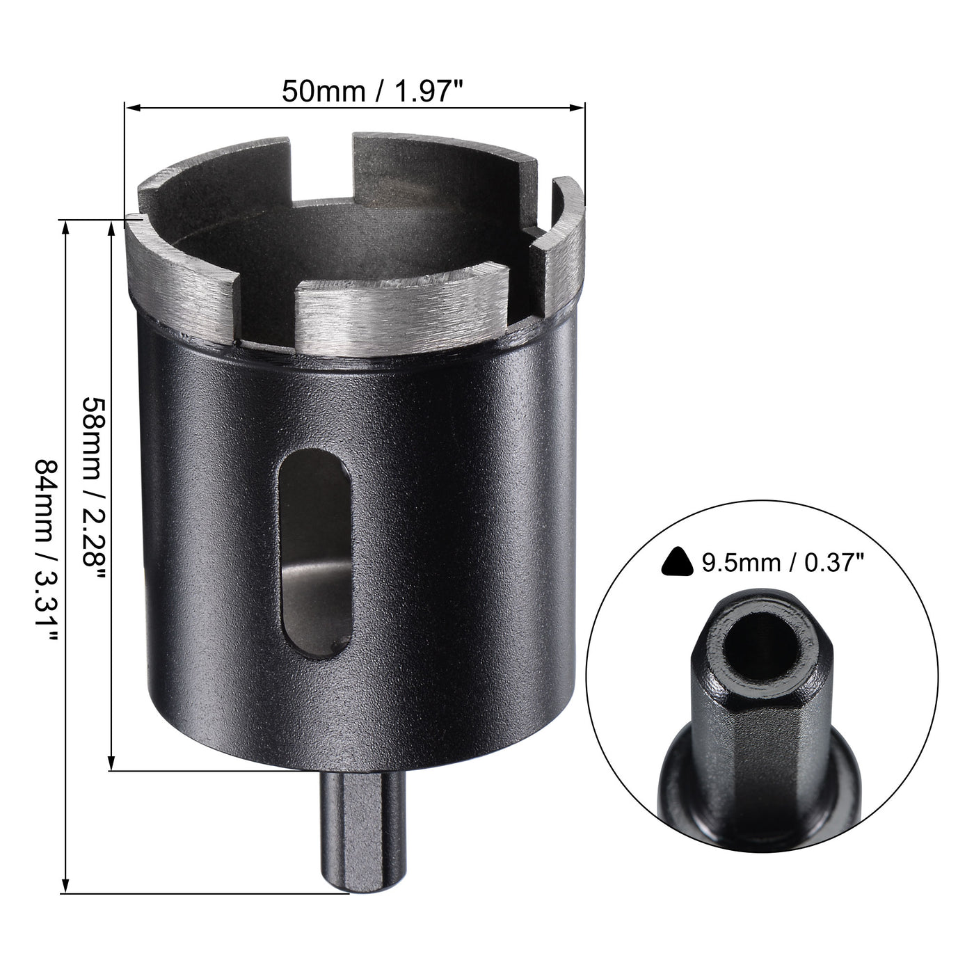 Harfington Diamond Core Drill Bits Dry or Wet for Concrete Brick Block Masonry