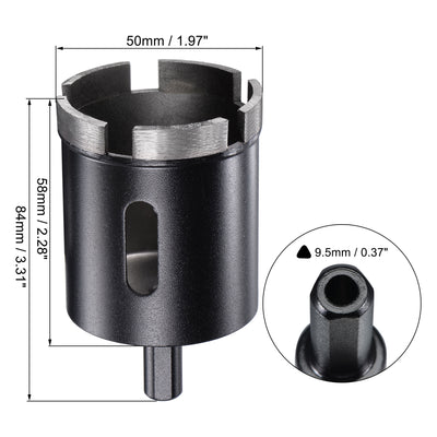 Harfington Diamond Core Drill Bits Dry or Wet for Concrete Brick Block Masonry