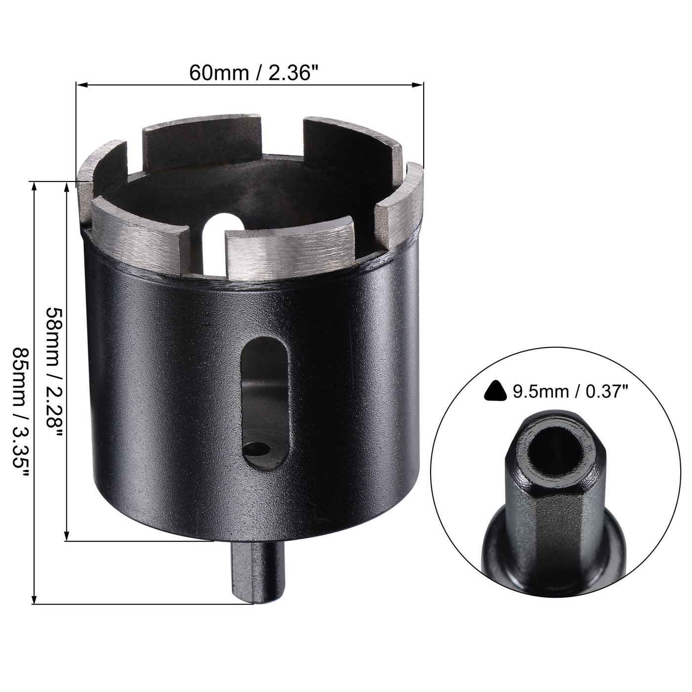 Harfington Diamond Core Drill Bits Dry or Wet for Concrete Brick Block Masonry