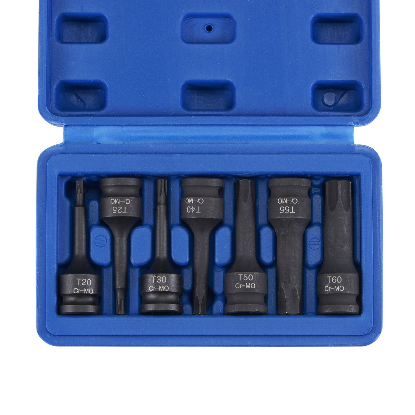 Harfington 3/8" Drive Impact Torx Bit Socket Set, T20 - T60, Metric 60mm Length, CR-MO, 7-Piece