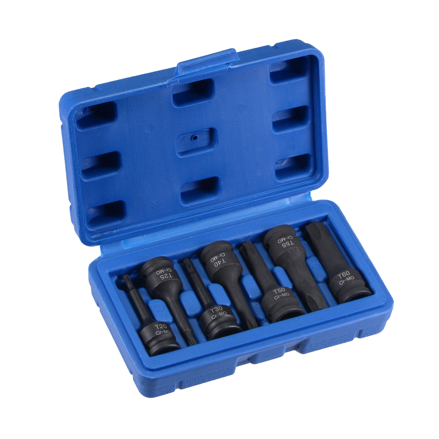 Harfington 3/8" Drive Impact Torx Bit Socket Set, T20 - T60, Metric 60mm Length, CR-MO, 7-Piece
