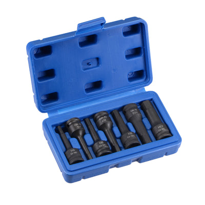 Harfington 3/8" Drive Impact Hex Bit Socket Set, H4 - H12, Metric 60mm Length, CR-MO, 7-Piece
