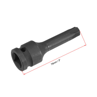 Harfington 1/2" Drive Impact Torx Bit Socket Set, T30 - T70, Metric 3" Length, CR-MO, 7-Piece