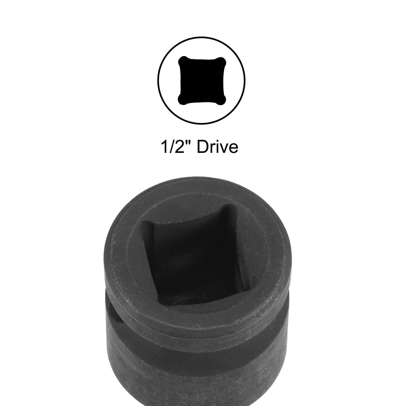 Harfington 1/2" Drive Impact Triple Square Spline Bit Socket Set, M5 - M16, Metric 3" Length, CR-MO, 7-Piece