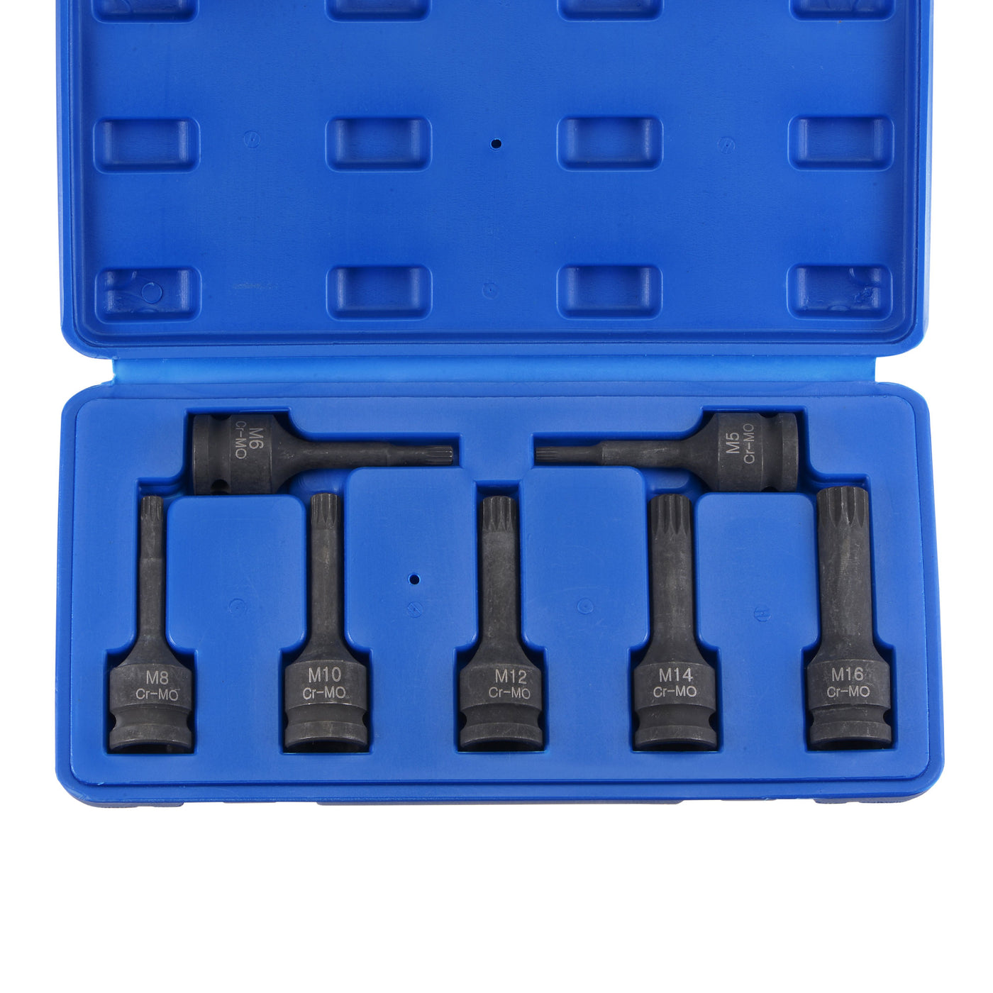 Harfington 1/2" Drive Impact Triple Square Spline Bit Socket Set, M5 - M16, Metric 3" Length, CR-MO, 7-Piece