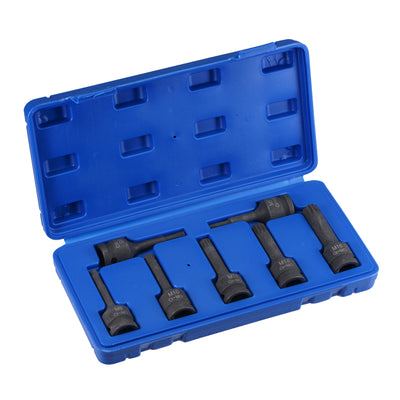 Harfington 1/2" Drive Impact Triple Square Spline Bit Socket Set, M5 - M16, Metric 3" Length, CR-MO, 7-Piece