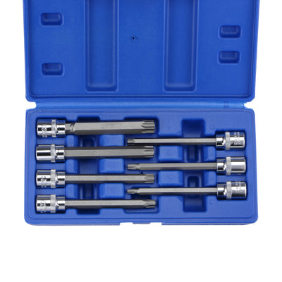 Harfington 3/8" Drive x T25 T30 T40 T45 T50 T55 T60 Torx Bit Socket Set, CR-V Bits & Sockets 110mm Length (For Hand Use Only) 7-Piece