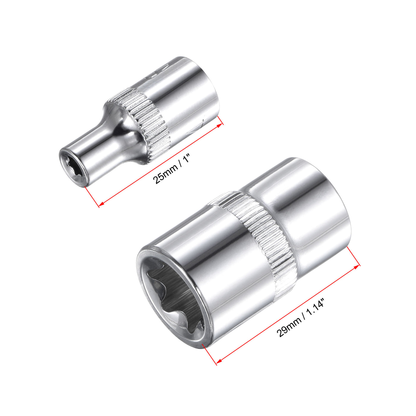 Harfington Torx Bit Socket and External Socket & Security Bit Set, CR-V Steel (For Hand Use Only) 29-Piece