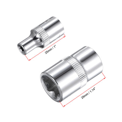 Harfington Torx Bit Socket and External Socket & Security Bit Set, CR-V Steel (For Hand Use Only) 29-Piece