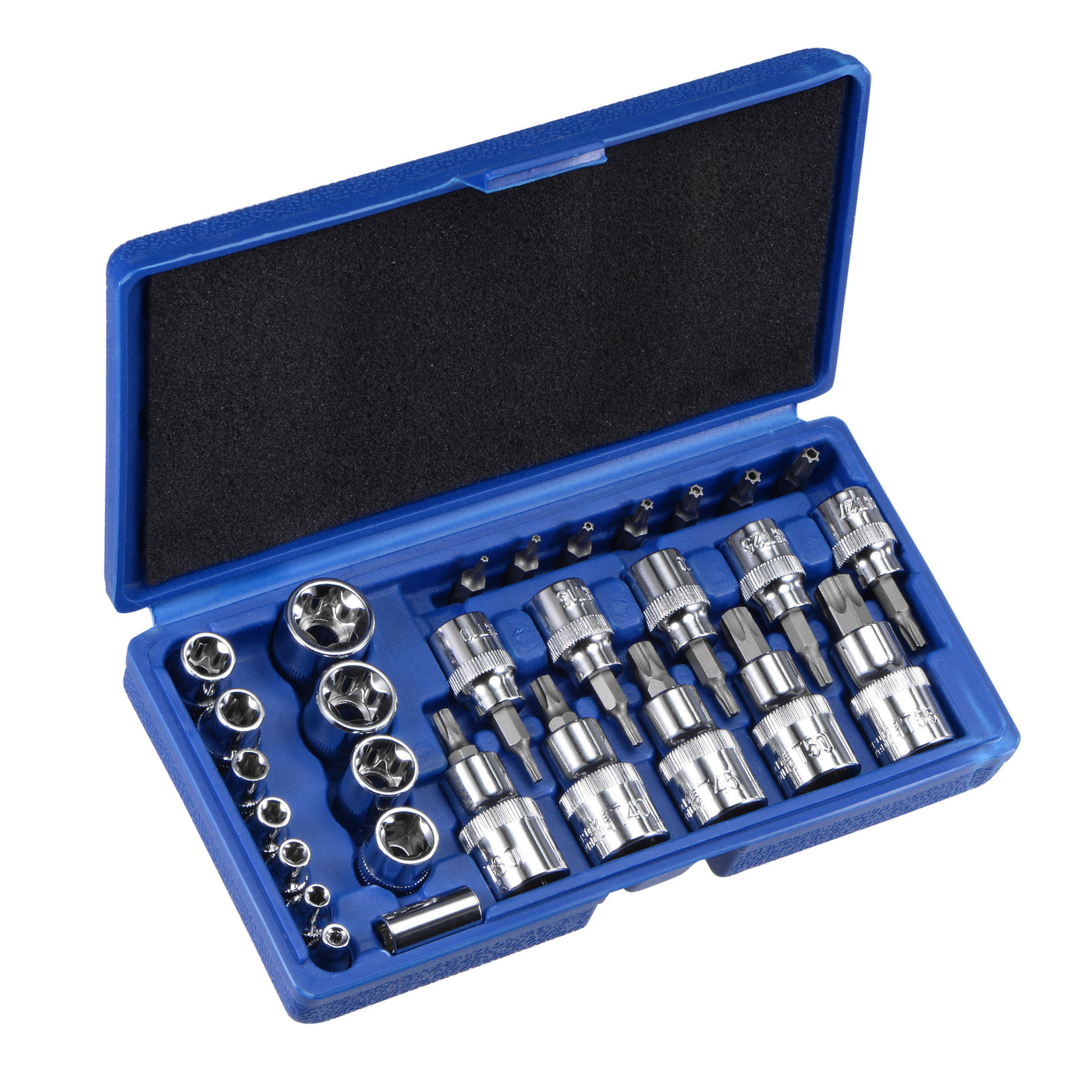 Harfington Torx Bit Socket and External Socket & Security Bit Set, CR-V Steel (For Hand Use Only) 29-Piece
