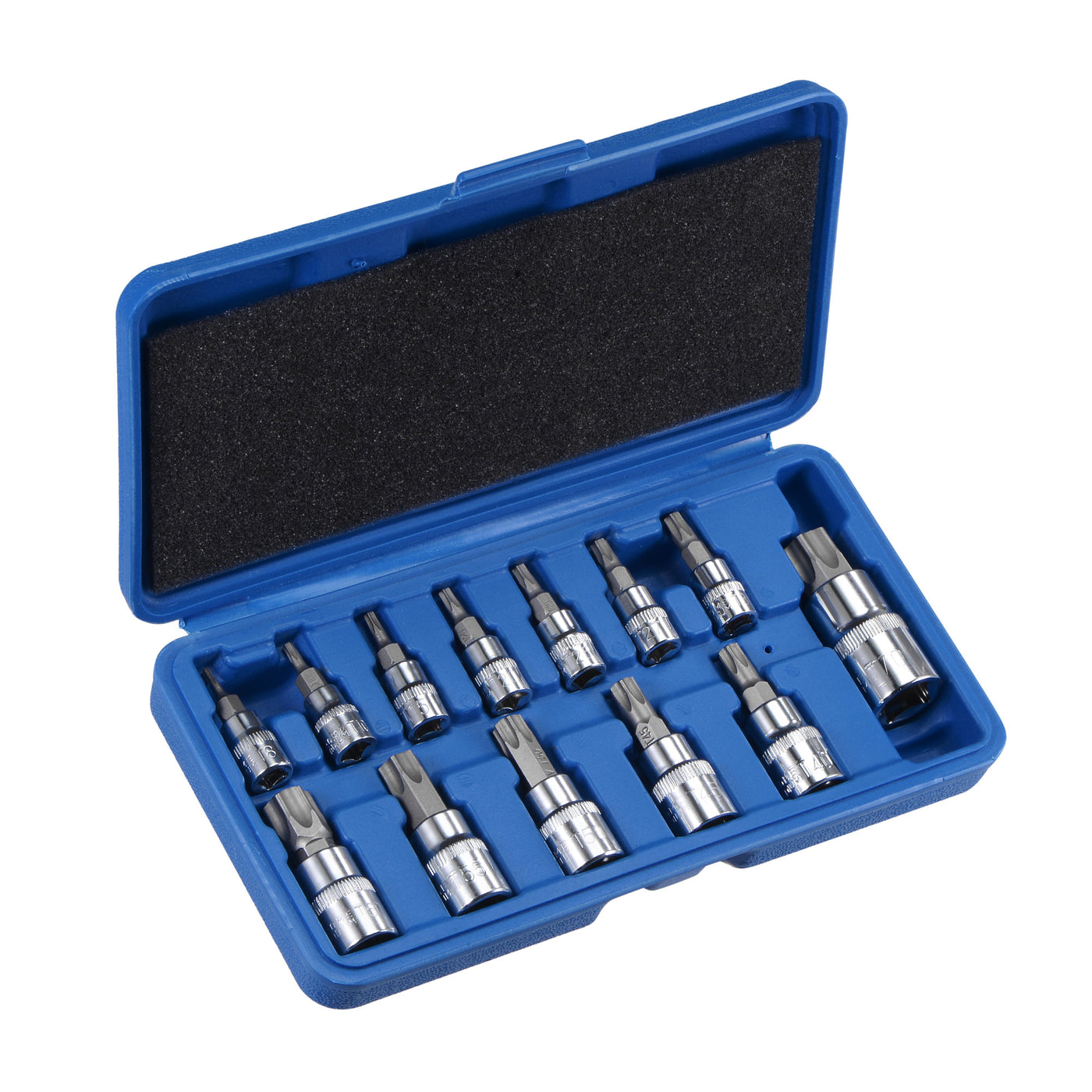 Harfington T8 - T70 Torx Bit Socket Set, CR-V Bits & Sockets (For Hand Use Only) 13-Piece