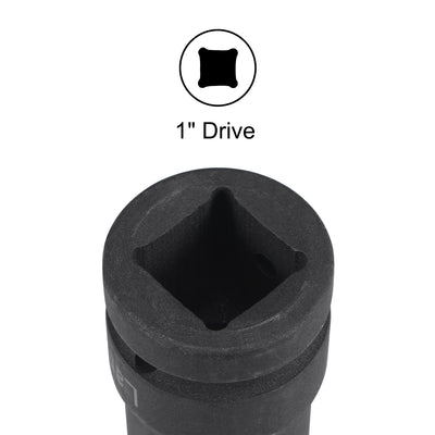 Harfington 1" Drive by 21mm Square Impact Socket, CR-MO 80mm Length, Standard Metric Sizes