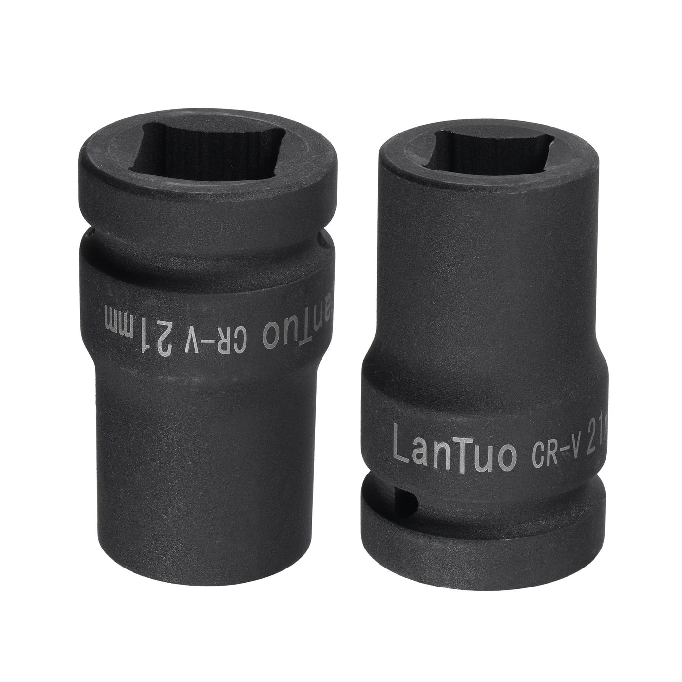Harfington 1" Drive by 21mm Square Impact Socket, CR-MO 80mm Length, Standard Metric Sizes