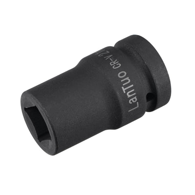 Harfington 1" Drive by 21mm Square Impact Socket, CR-MO 80mm Length, Standard Metric Sizes