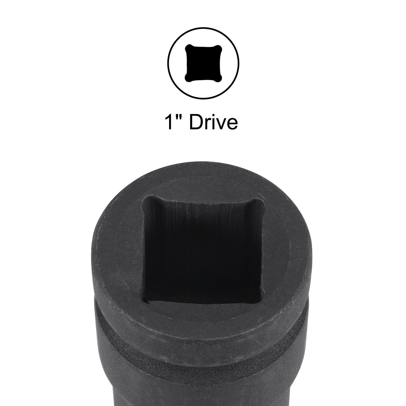 Harfington 1" Drive by 22mm Square Impact Socket, CR-MO 80mm Length, Standard Metric Sizes