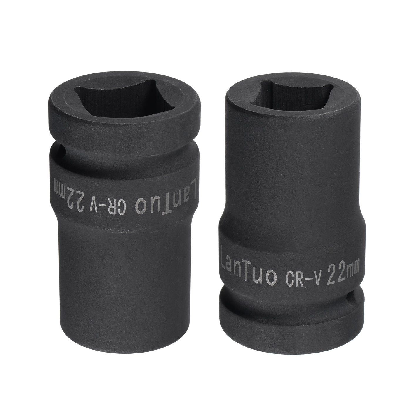 Harfington 1" Drive by 22mm Square Impact Socket, CR-MO 80mm Length, Standard Metric Sizes