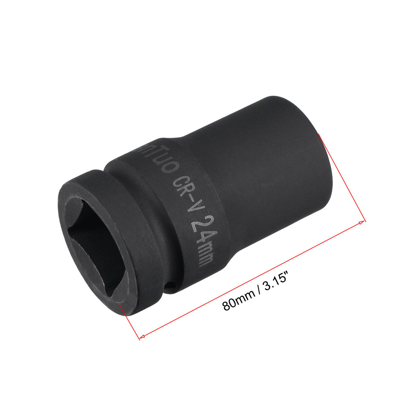 Harfington Square Drive by 6-Point Impact Socket, CR-V, Standard Metric Sizes