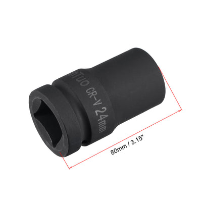 Harfington Square Drive by 6-Point Impact Socket, CR-V, Standard Metric Sizes