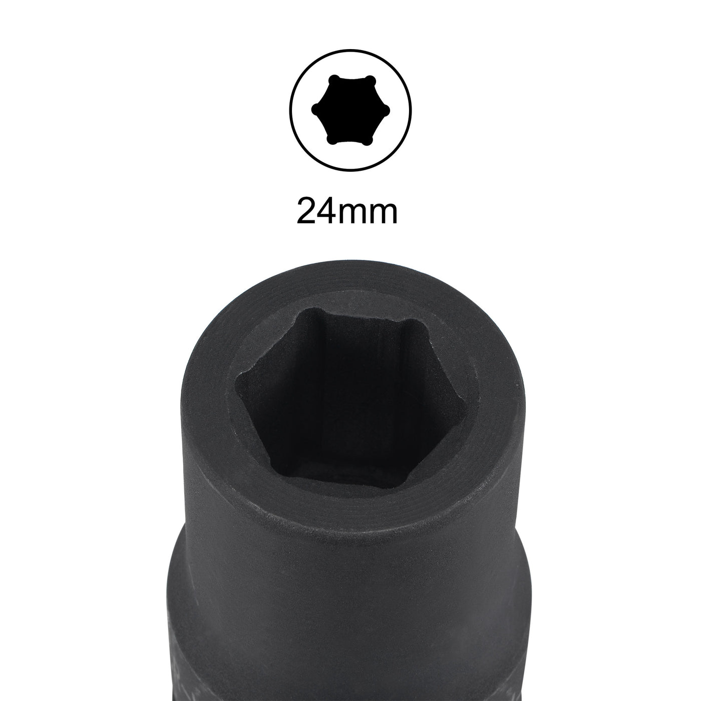 Harfington Square Drive by 6-Point Impact Socket, CR-V, Standard Metric Sizes