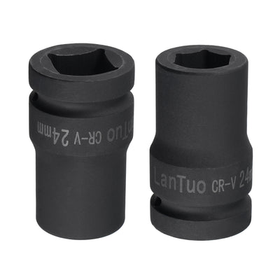 Harfington Square Drive by 6-Point Impact Socket, CR-V, Standard Metric Sizes