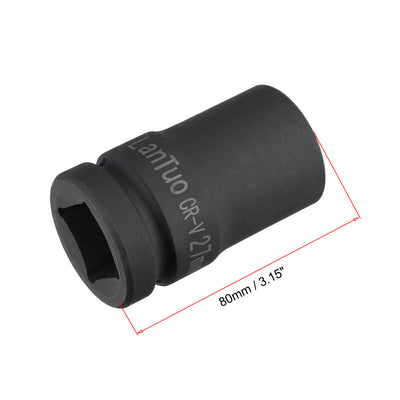 Harfington Square Drive by 6-Point Impact Socket, CR-V, Standard Metric Sizes