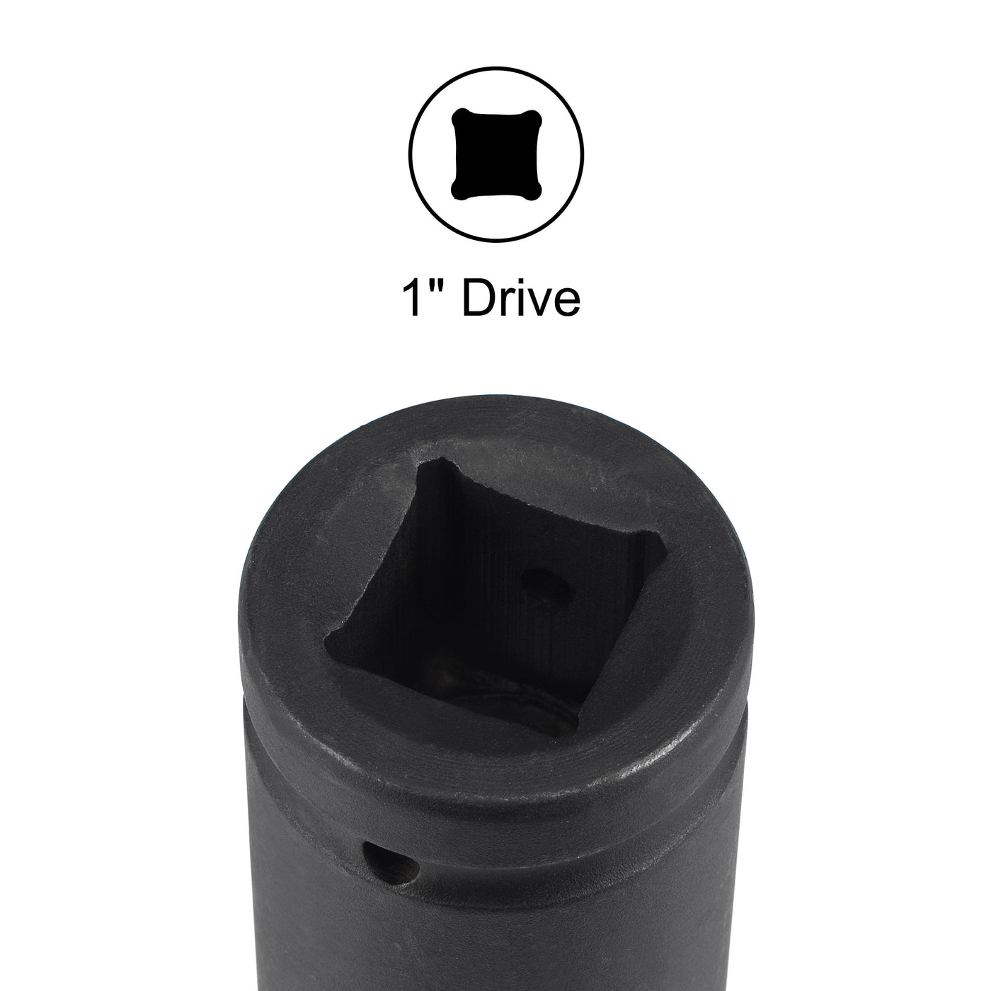 Harfington 1" Drive by 32mm 6-Point Impact Socket, CR-MO 80mm Length, Standard Metric Sizes
