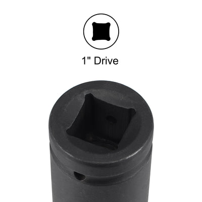 Harfington 1" Drive by 32mm 6-Point Impact Socket, CR-MO 80mm Length, Standard Metric Sizes