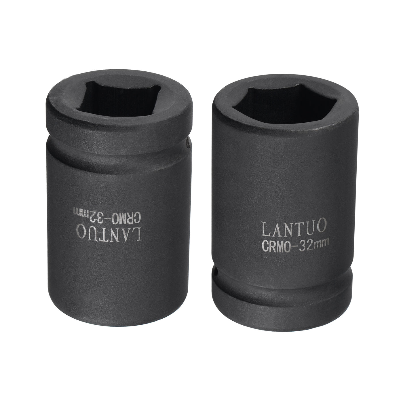 Harfington 1" Drive by 32mm 6-Point Impact Socket, CR-MO 80mm Length, Standard Metric Sizes