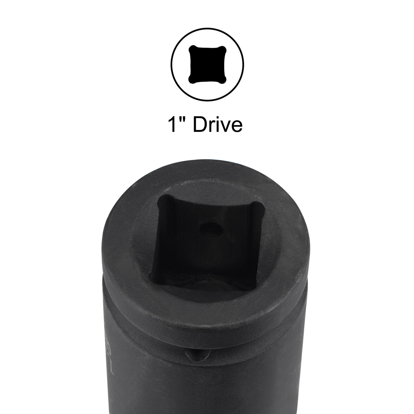 Harfington 1" Drive by 33mm 6-Point Impact Socket, CR-MO 80mm Length, Standard Metric Sizes