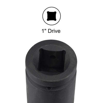 Harfington 1" Drive by 33mm 6-Point Impact Socket, CR-MO 80mm Length, Standard Metric Sizes