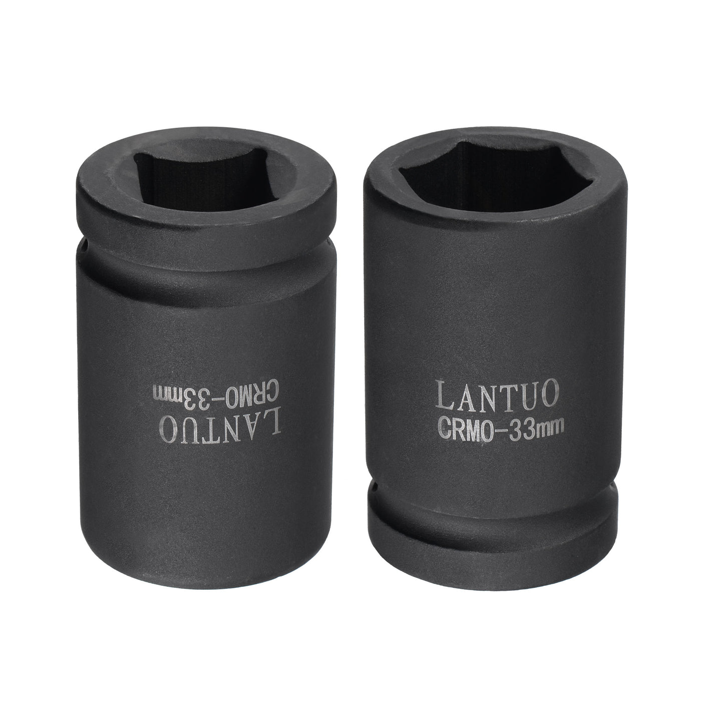 Harfington 1" Drive by 33mm 6-Point Impact Socket, CR-MO 80mm Length, Standard Metric Sizes