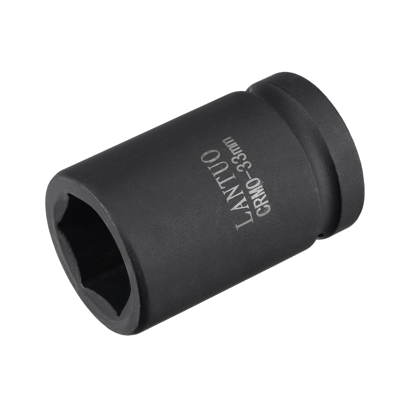 Harfington 1" Drive by 33mm 6-Point Impact Socket, CR-MO 80mm Length, Standard Metric Sizes