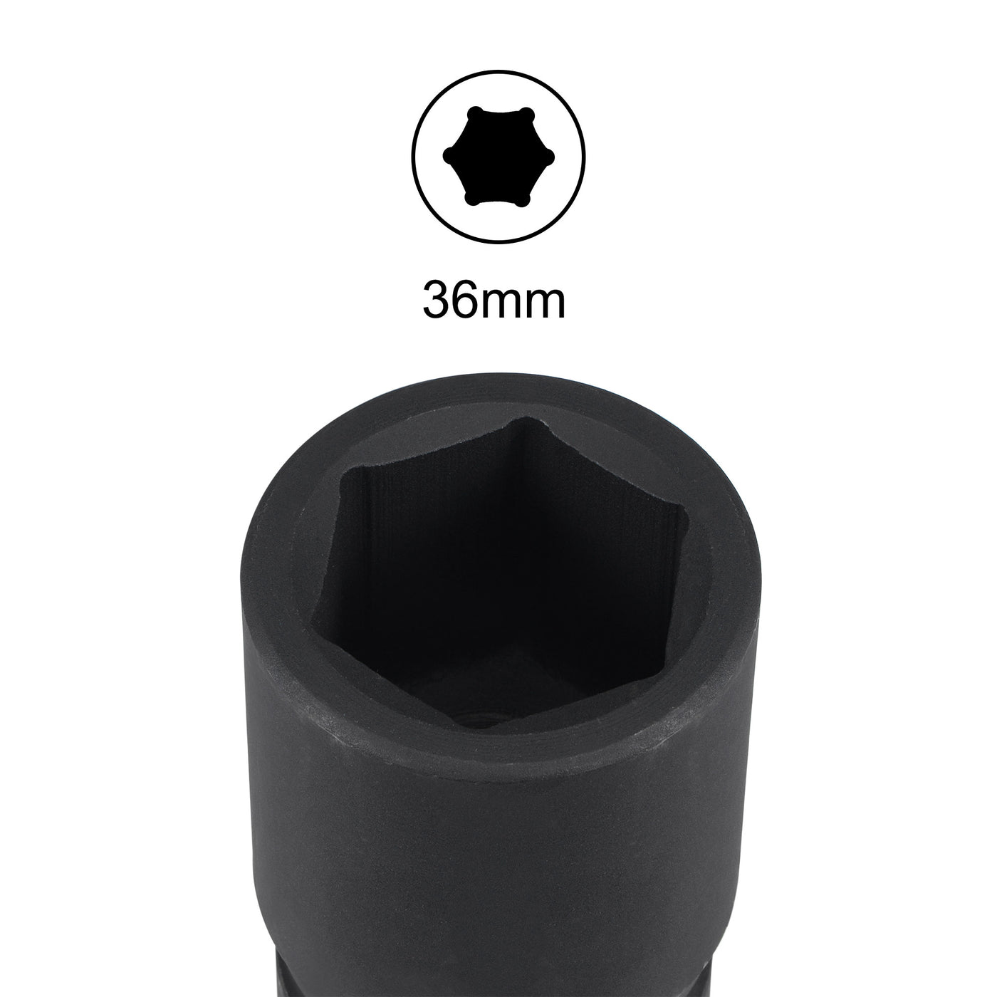 Harfington Square Drive by 6-Point Impact Socket, CR-V, Standard Metric Sizes