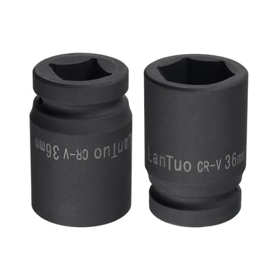 Harfington Square Drive by 6-Point Impact Socket, CR-V, Standard Metric Sizes