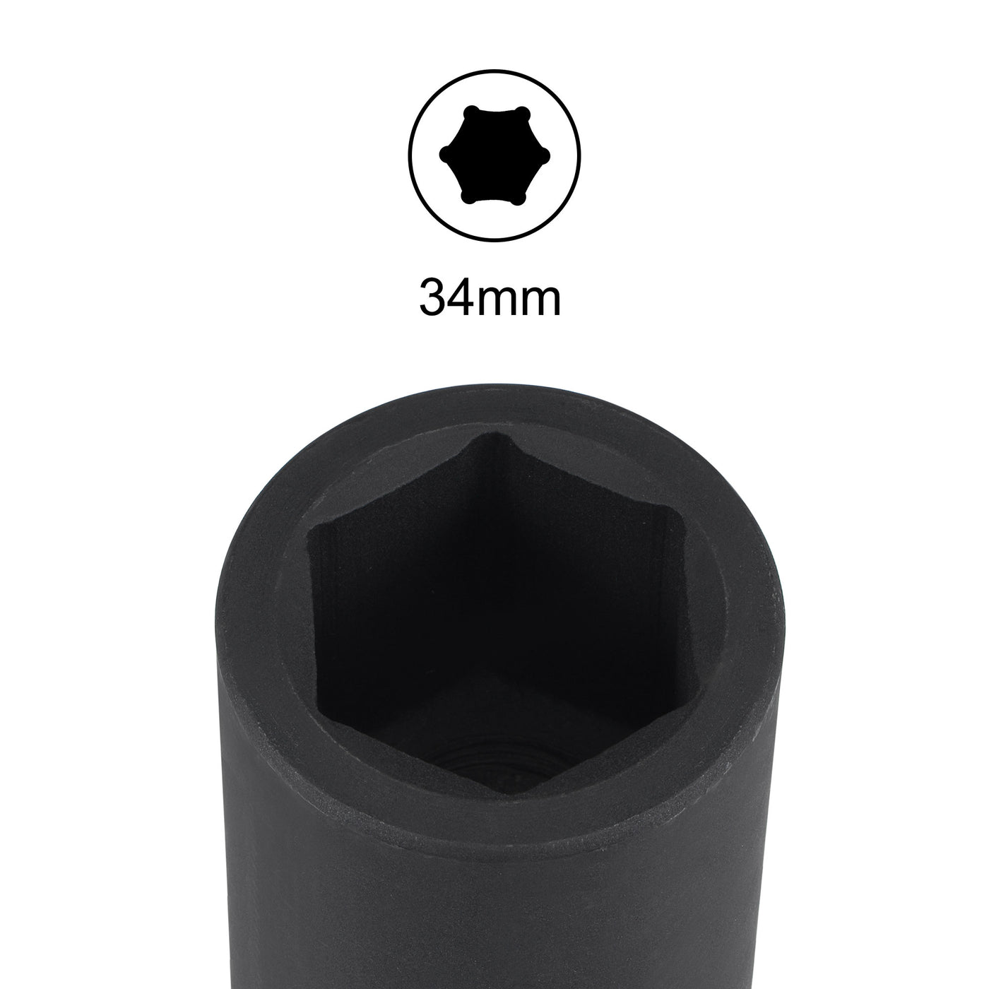 Harfington Square Drive by 6-Point Impact Socket, CR-V, Standard Metric Sizes