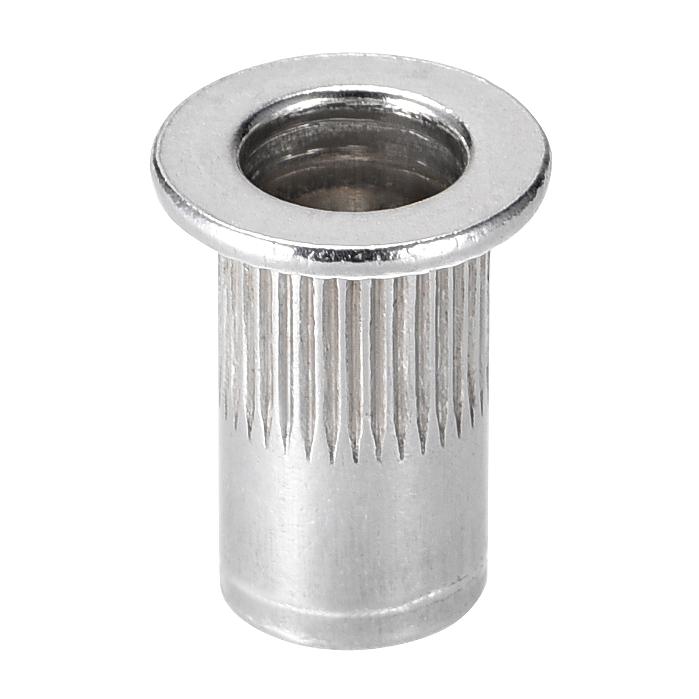Harfington Rivet Nuts Aluminium Alloy Knurled Flat Head Threaded Insert Nut