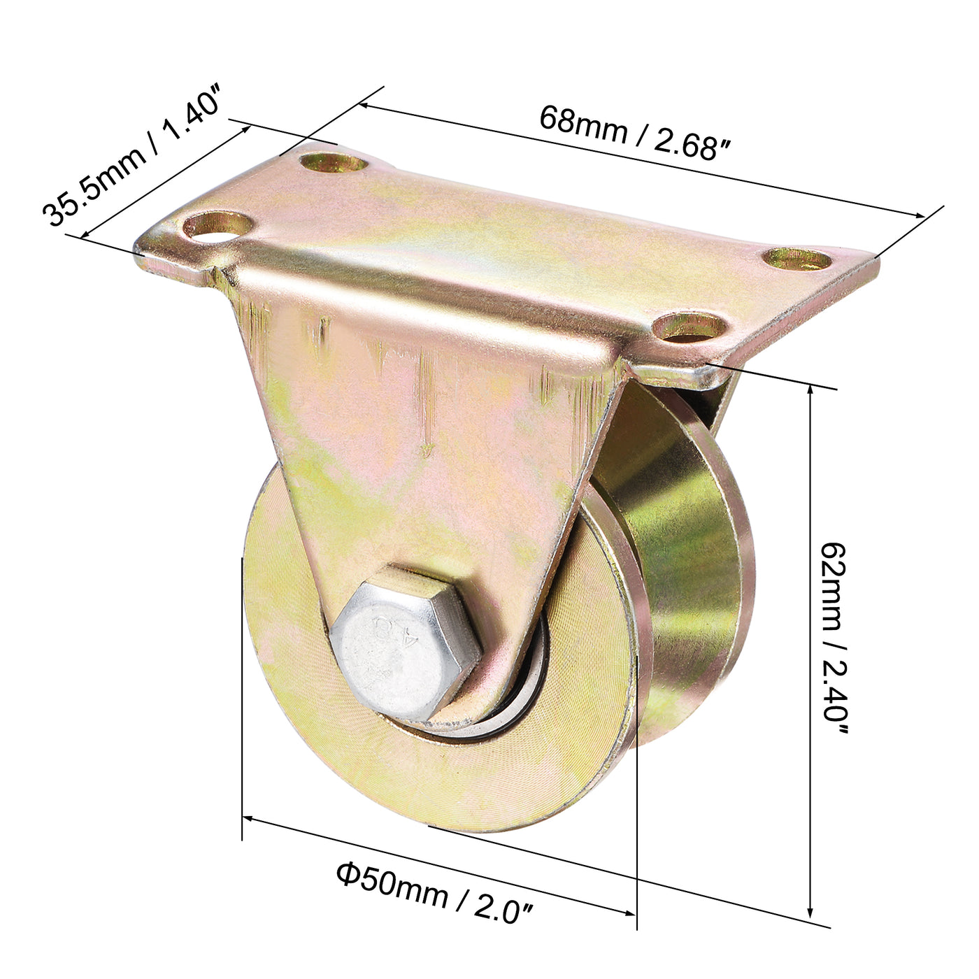 Harfington Groove Wheel Caster V Type Cast Iron for Sliding Gate