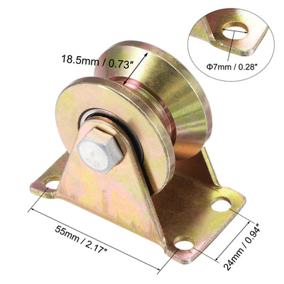 Harfington Groove Wheel Caster V Type Cast Iron for Sliding Gate