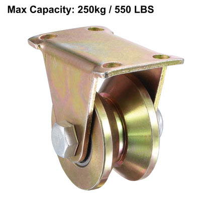 Harfington Groove Wheel Caster V Type Cast Iron for Sliding Gate